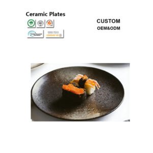 custom logo ceramic plates