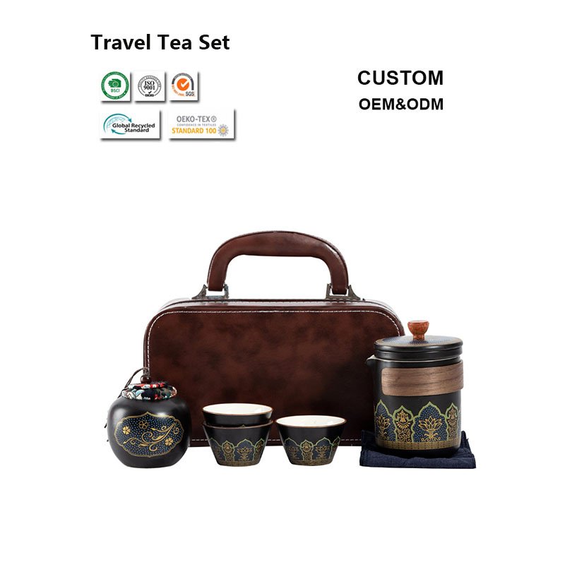 Luxury Portable Ceramic Tea Set – Compact Travel Teapot Kit for Tea Gifts & Camping 2 Japanese Style Ceramic Travel Teapot
