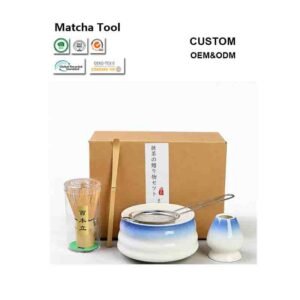 Handcrafted Ceramic Matcha Tool Kit – 5Pcs Complete Matcha Preparation Set