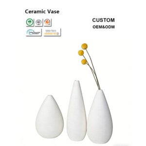 Vase en céramique de style japonais – Pot de fleurs minimaliste pour plantes d'intérieur et bouquets