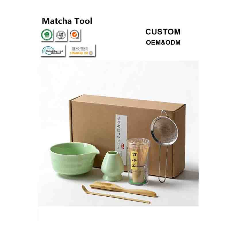 Eco-Friendly Ceramic Matcha Tea Set – Durable & Elegant Home Kit 7 Set de Té Matcha de Cerámica