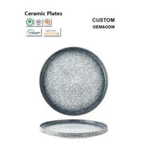 Elegant ceramic dinner plate set for kitchen