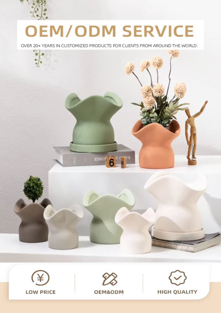 Modern Ceramic Vase – Elegant Home Décor Flower Pot for Living Room & Office 8 Modern Ceramic Vase