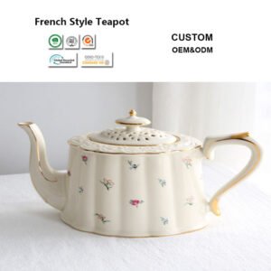 Tetera de Cerámica OEM-Tetera de Cerámica OEM – Tetera Elegante con Asa para Hogar y Restaurante - COMAIN Ceramic factory direct